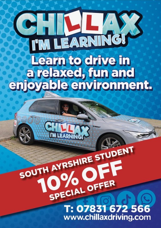 Chillax Driving School - Student Offer Driving Lessons Ayrshire